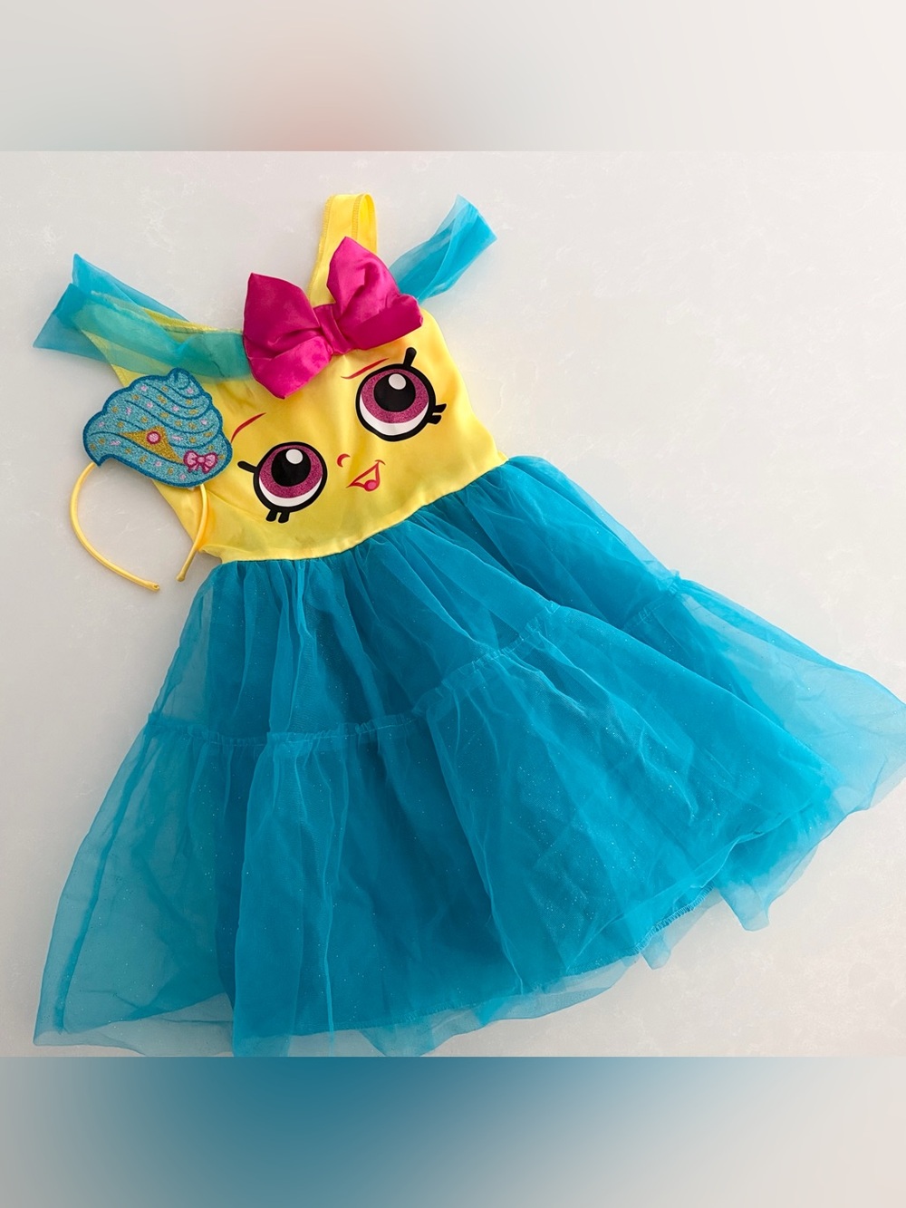 Shopkins "Cupcake Queen" Halloween Costume w. Headband •Size M (7-8)